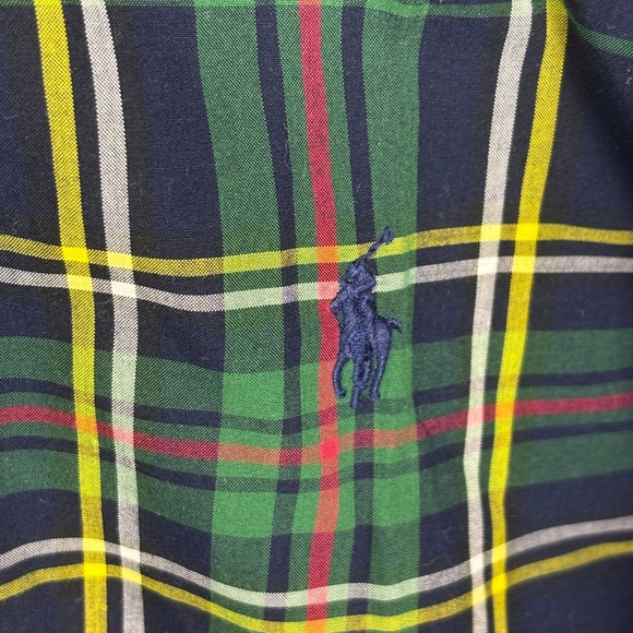 Ralph Lauren Boys Long sleeve Button Up Shirt Sz XL (18-20) Preppy Classic Navy - Picture 4 of 10